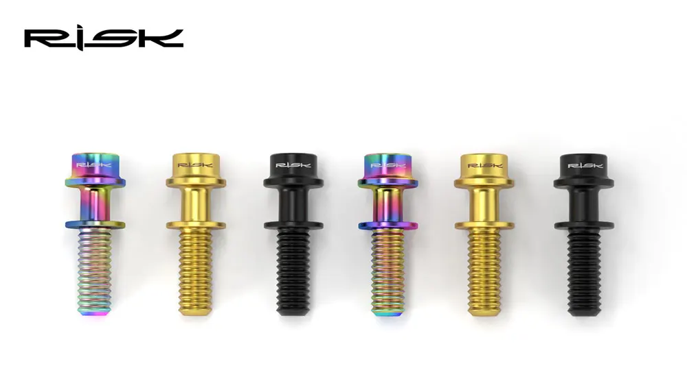 RISIKO 6PCS M5x16mm/M5x18mm Fahrrad Vorbau Schrauben Bolzen Titan Legierung MTB Lenkschaft Lenker Ultraleicht Vorbau Befestigungs Schrauben – Detail 11