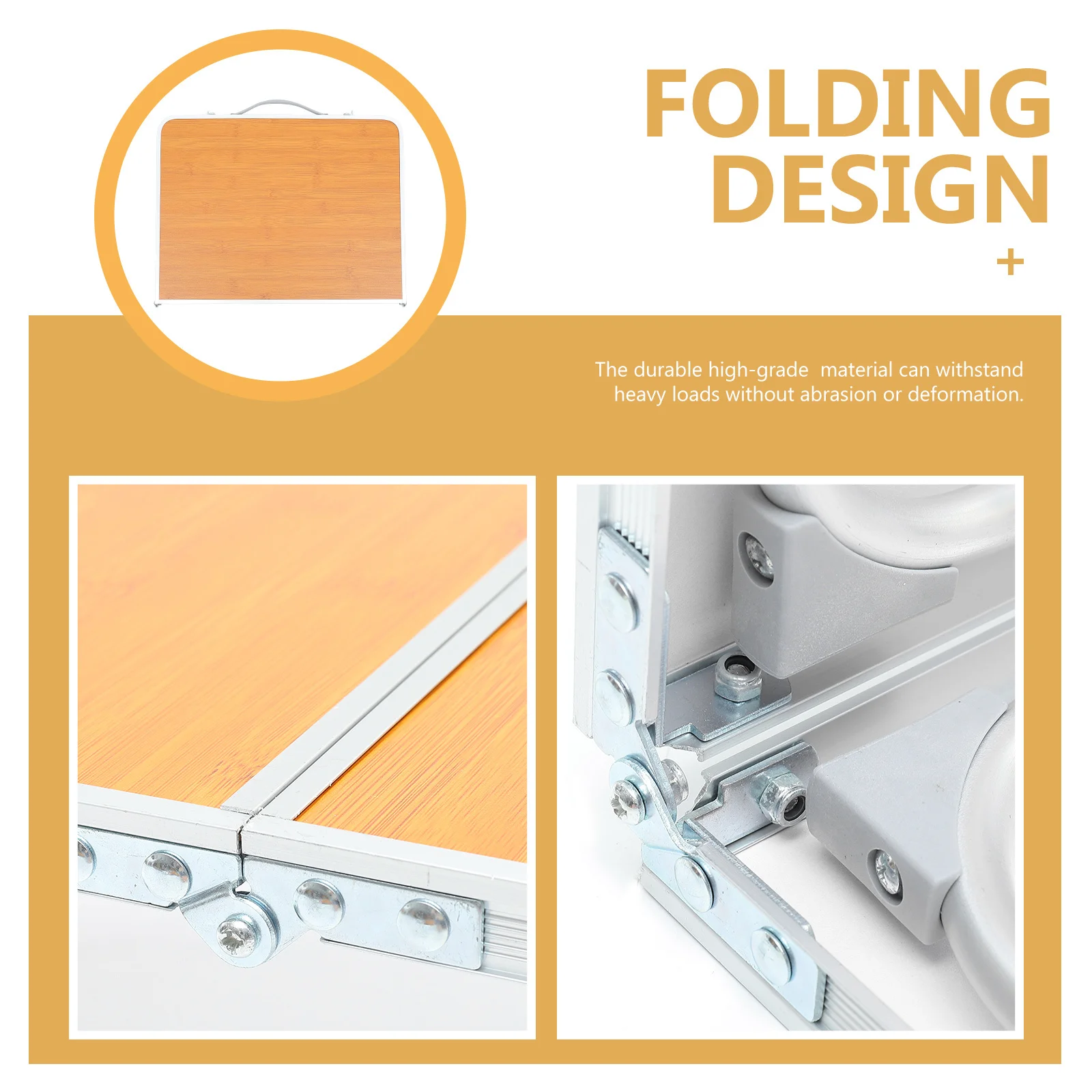 

Portable Foldable Bed Table Household Laptop Desk Stable Wear-Resistant Small Camping Table Camping Supply