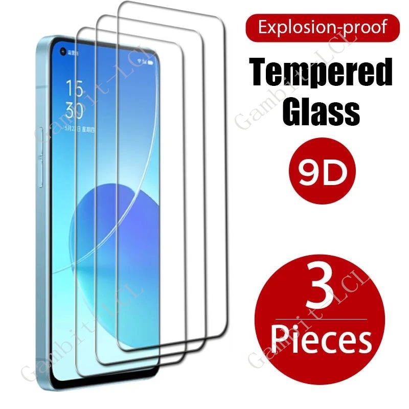 3PCS Protective Tempered Glass For OPPO Reno6 5G ON OPPOReno65G OPPOReno6 Reno 6 PEQM00, CPH2251 Screen Protector Cover Film