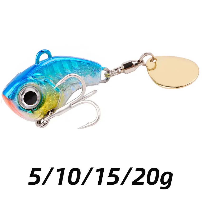 1PCS Rotating Metal VIB Vibration Bait Spinner Spoon Fishing Lures 5g -20g Jigs Trout Winter Fishing Hard Baits Tackle Pesca