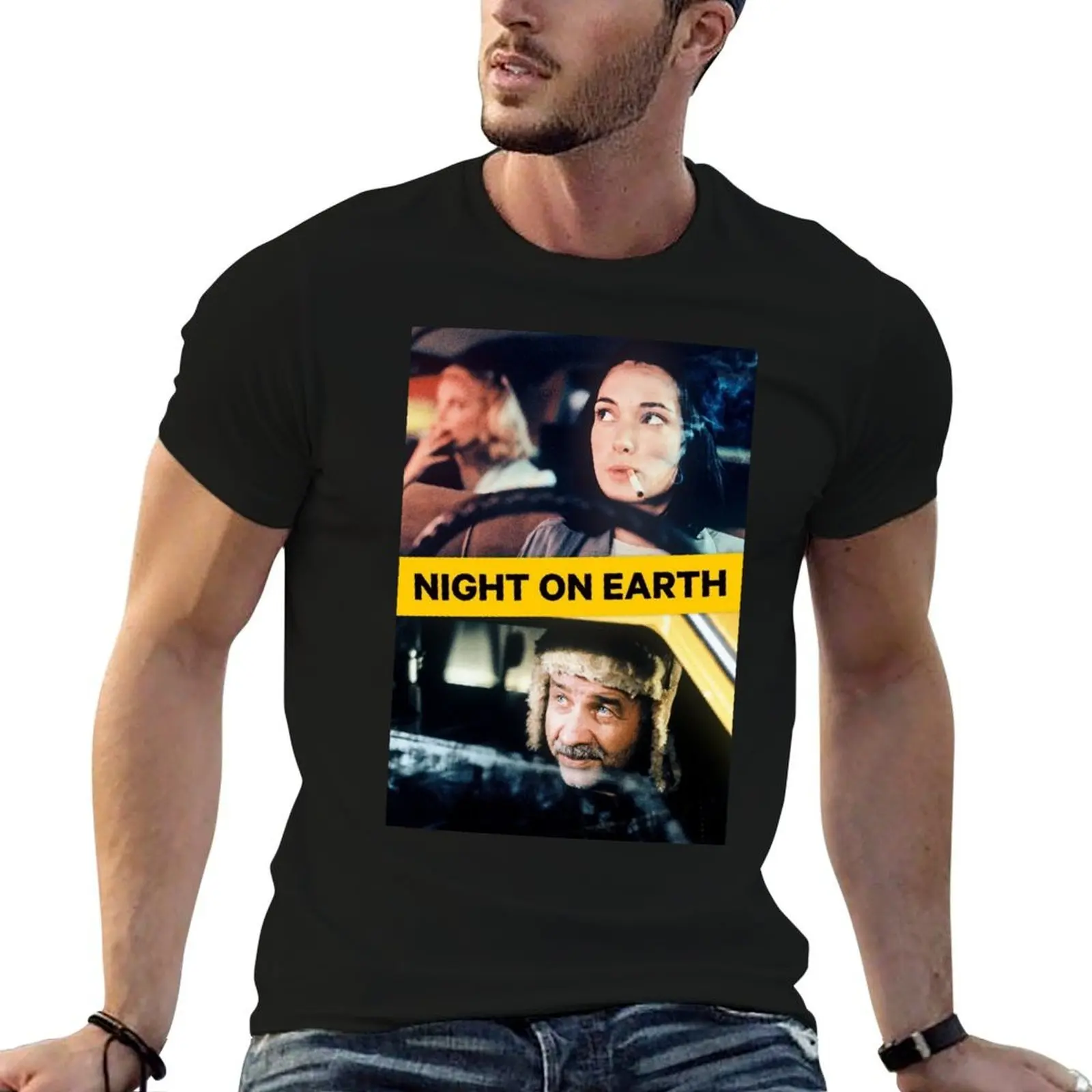 

Night on Earth by Jim Jarmusch Wallpaper T-Shirt t shirts for man pack cotton man t shirt heavy cotton T-Shirt