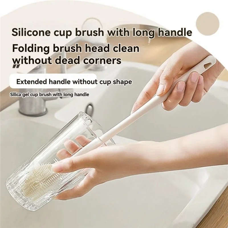ABUG-Corner Cup Cleaning Brush Long-Handled Small Brush Water Cup Wall Breaker Crack Cleaning Brush Glass Cup Bottle Brush