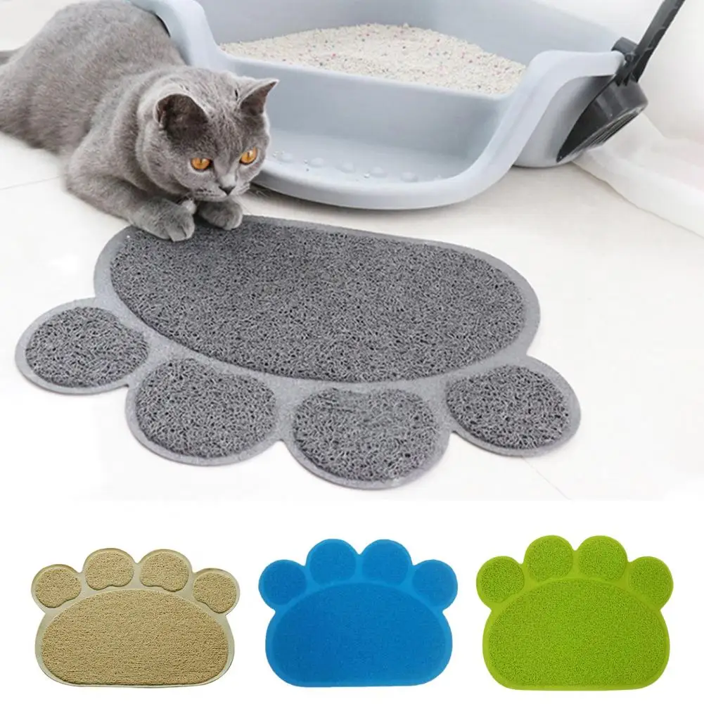 

Pet Cat Litter Mat Toilet Cat Mat Soft Leak-proof Claw Shape Washable Kitten Cat Litter Pad Pet Supplies