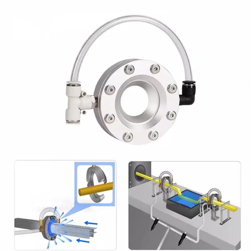 

Annular Air Knife 140-203mm Circular Air Knives Wipes 360° performance providing effective and efficient cleaning drying