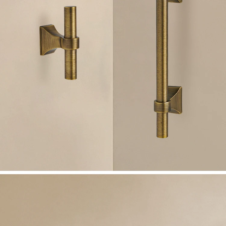 Dooroom Möbelgriffe aus massivem Messing, Schrank- und Schubladenknöpfe, antiker Bronze-Möbel- und Kleiderschrankgriff – Detail 7