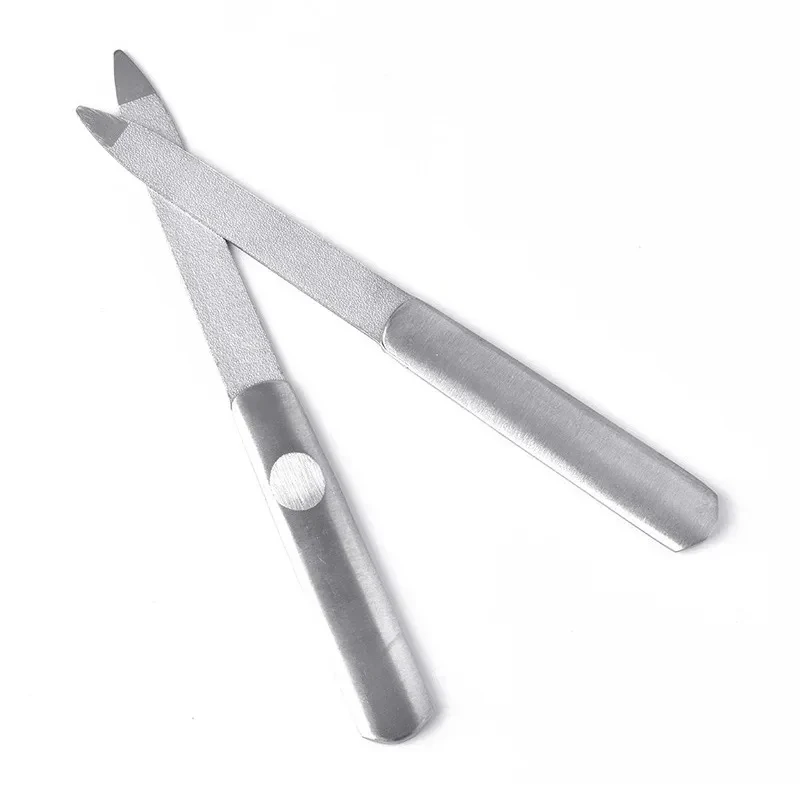 1pcs Nail File Stainless Steel Professional Exfoliating Double Sides Sandpaper For Professional Finger Toe Nail Care Tools