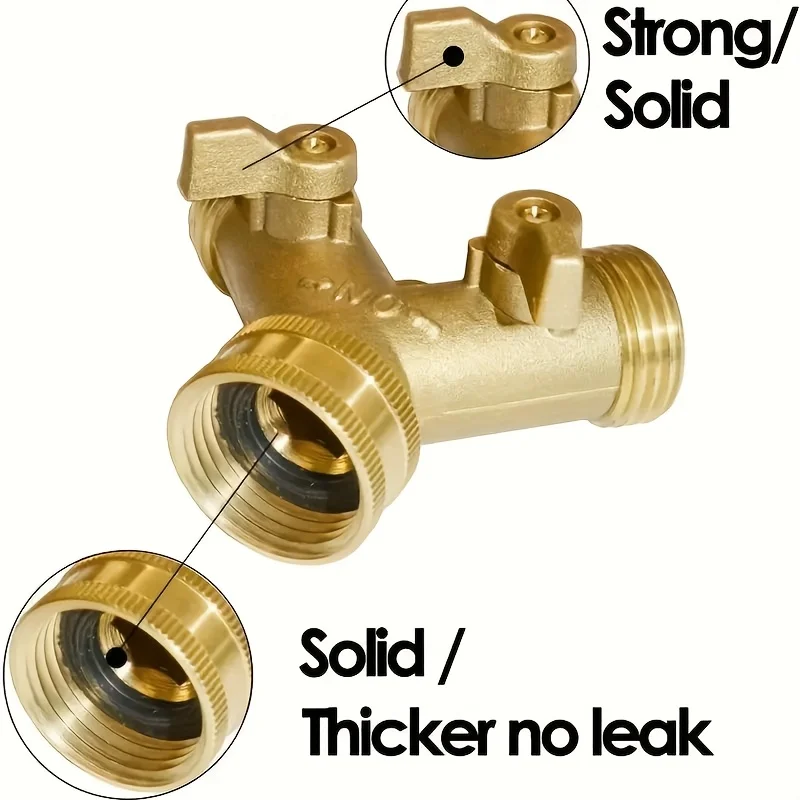 Garden Tools Y ThreeWay Connector3/4Garden Hose Splitter Connector、Suitable For Garden Irrigation 6Water Divider Faucet Splitter