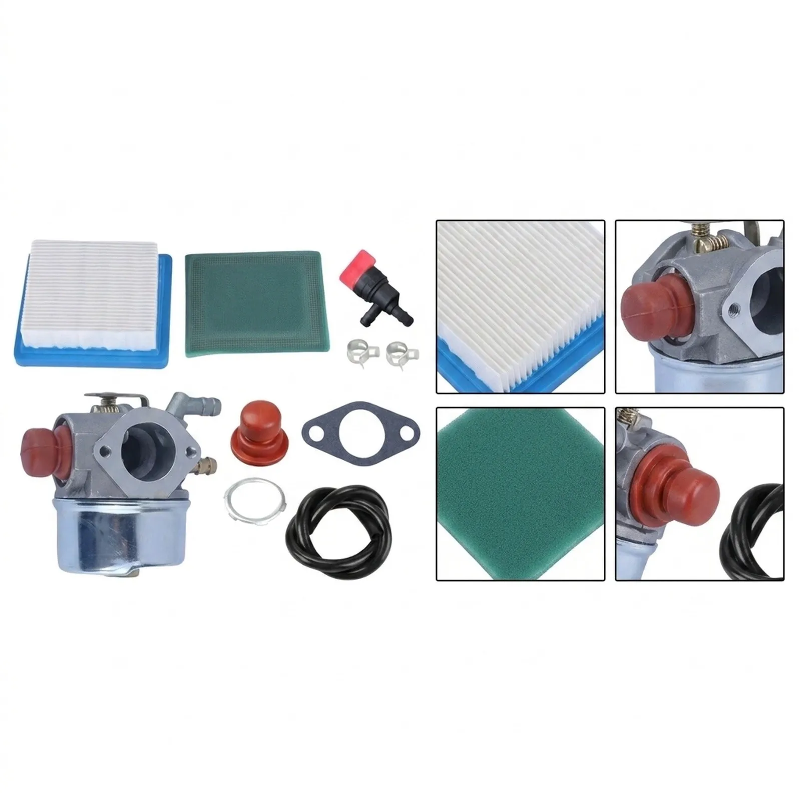 Gasket Carburator Kit Carburetor Clamps Fuel Line Fuel Shut-off Valve Pre-filter for primer Bulb OHH55 New Practical