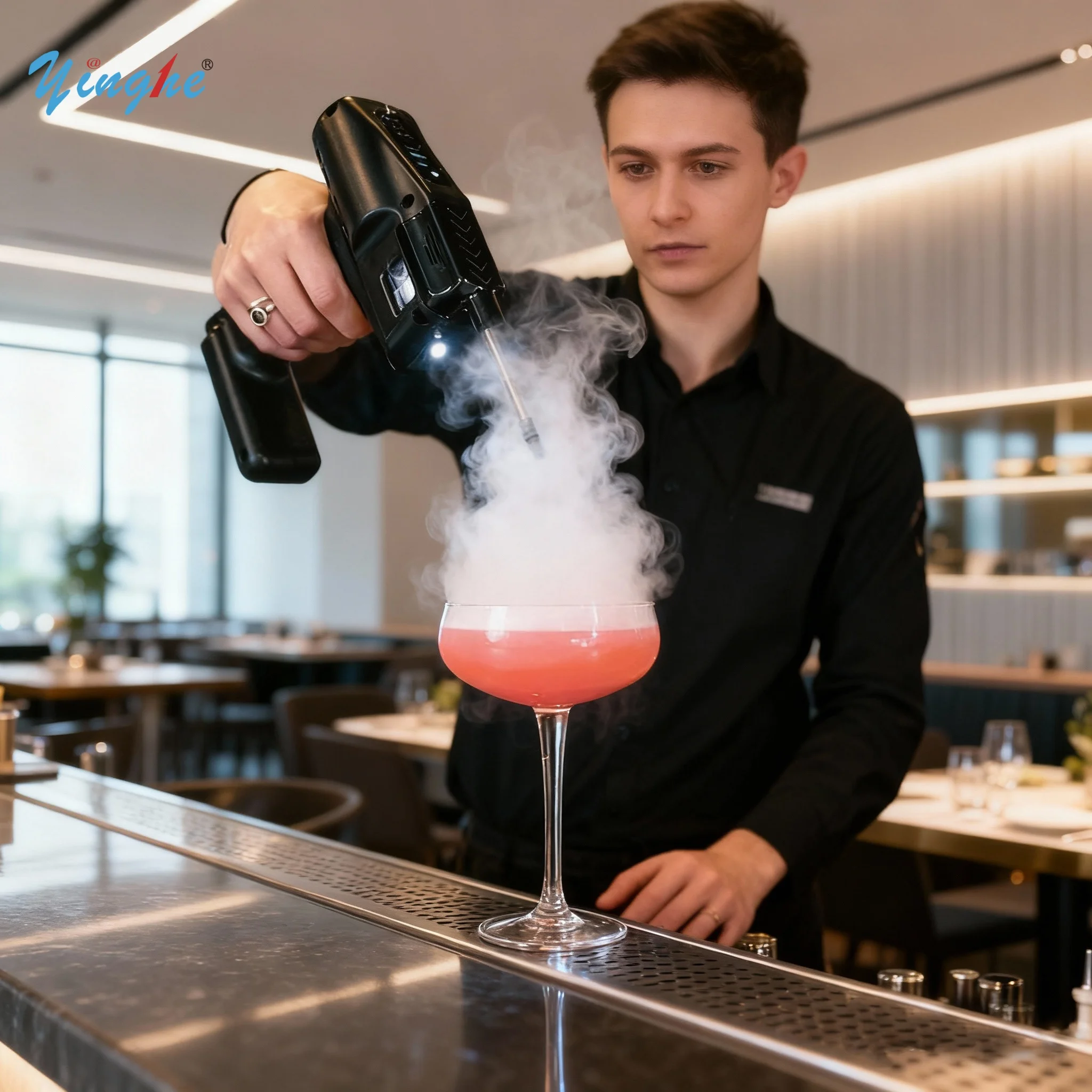 2025 New Portable Cocktail Smoke Bubble Gun,Premium Cocktail Smoke Injector,No Open Flame Required,One Key Operation,for Wine