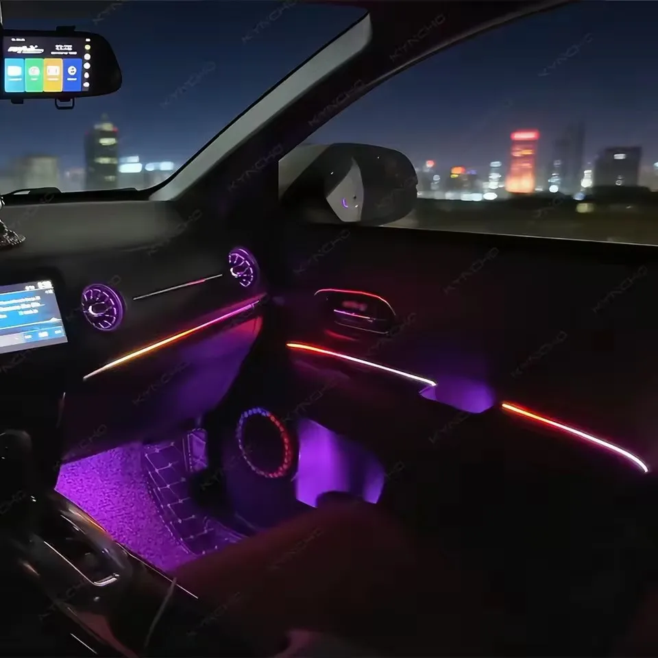 Car Ambient Light for Honda XRV 2015-2022 OEM Size Rainbow Kit 23 LED Control by Special Button  Automotive Ambient Lighting