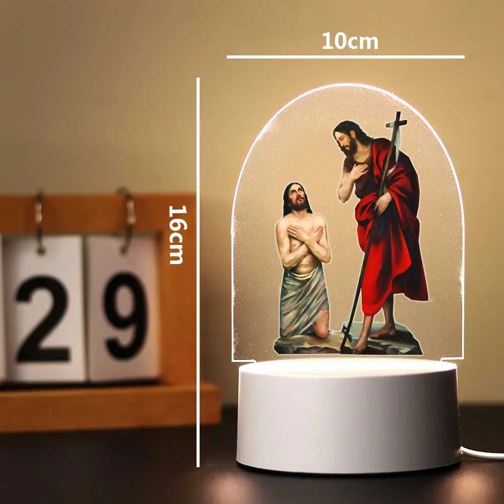 Jesus god 3d Illusion Lamp for Bedroom Decor Boys Girls Birthday Gift