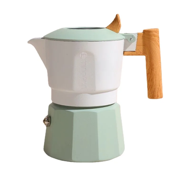 

Retro Designed Moka Pot with Dual Valve High Pressure for Rich Espresso at Home or Outdoors