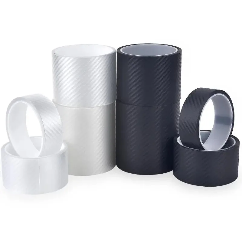 Película protectora para coche, Protector de Borde de puerta de fibra de carbono mate 3D, resistente al desgaste, antiarañazos, impermeable, pegatina protectora de pintura para coche