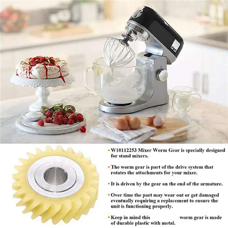 ABKP-W10112253 9706416 W10380496 4162897 15Pcs Mixer Worm Drive Gear For Kitchenaid Stand & 5 Pair Of Motor Brushes view 6