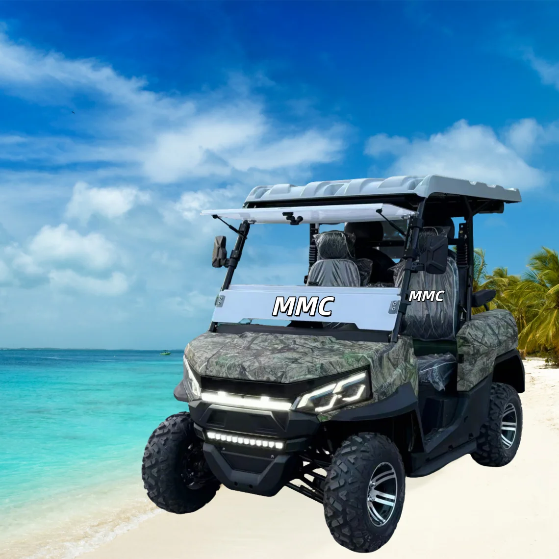 

MMC 2026 Model 48V/72V Lithium Battery 4x4 Golf Cart 2+2 Seats Golf Buggy Solar Panel Power Golf Cart