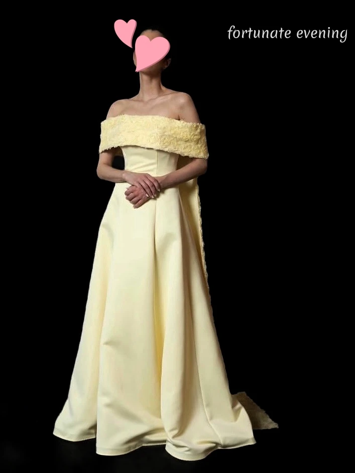 

Удачное вечернее элегантное винтажное платье с вырезом лодочкой и желтыми цветами на заказ, вечернее платье для выпускного вечера, вечерние платья