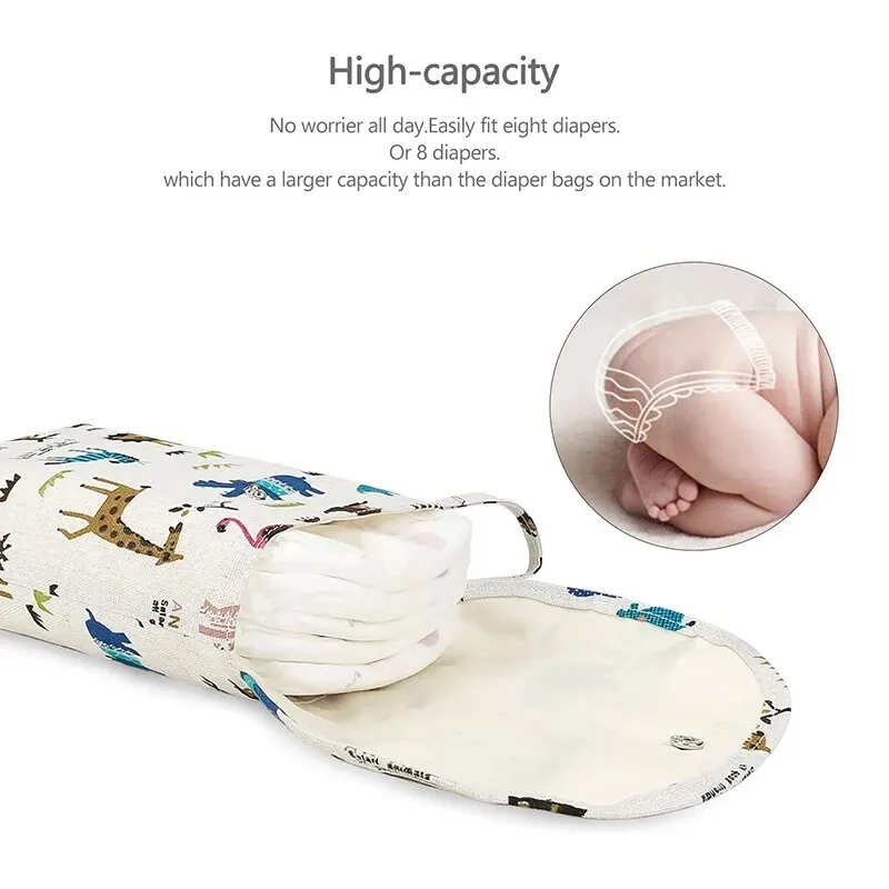 Baby Diapers Storage Bag Baby Diaper Bag Travel Portable Bag Baby Car Cute Pattern Large-Capacity Storage Hanging Bags Portable