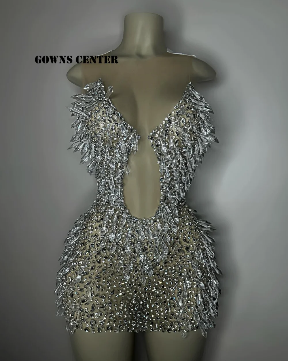 

Absorbing SilverCrystal Beading Short Prom Dresses Black Girls 2026 Birthday Luxury Dress Mini Cocktail Gown Customized