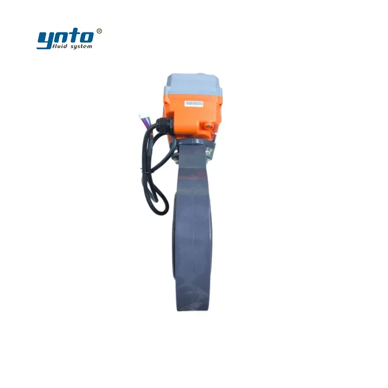 YNTO Valvole a farfalla azionate elettriche industriali personalizzate da 4 pollici Controllo del flusso Valvola a farfalla in PVC Pp da 3 pollici Pn16 6 per il fuoco