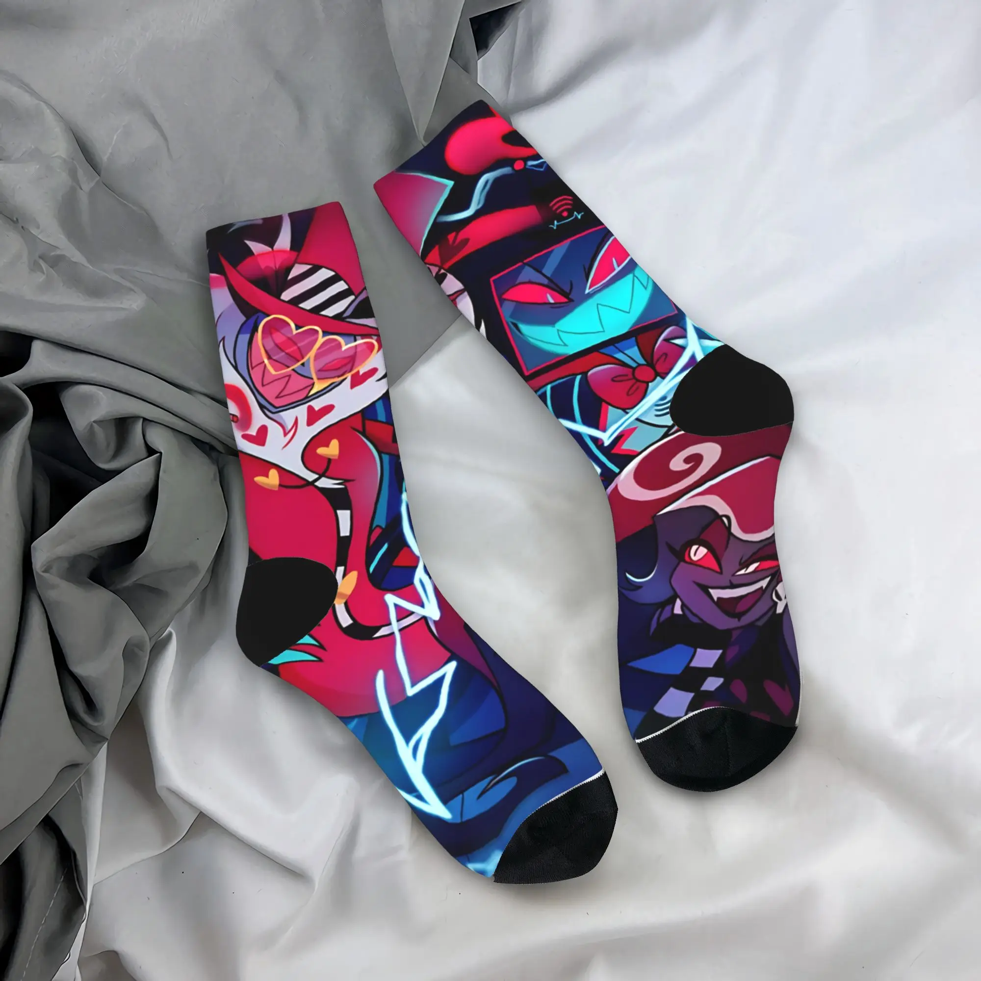 

Hip-hop Art Hazbined Hotels Vox Musical Comedy Football Socks Polyester Long Socks for Unisex Breathable
