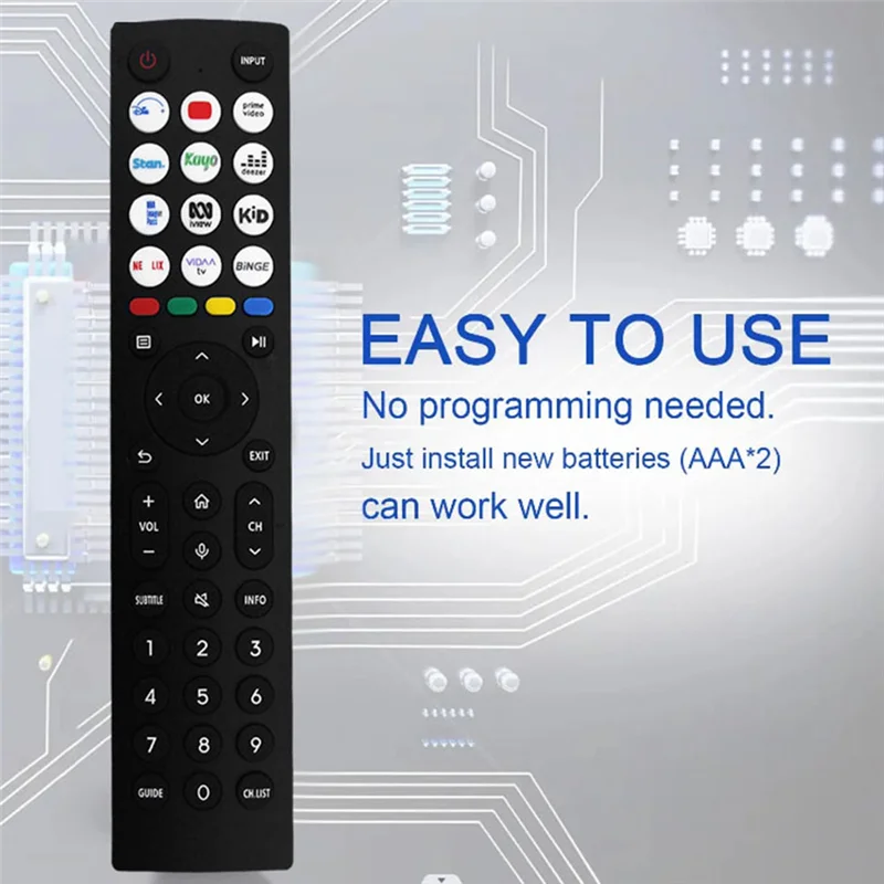 

N75R-Replace ERF2R36H Remote Control For HISENSE TV Smart Android LED Remote Control Easy Install