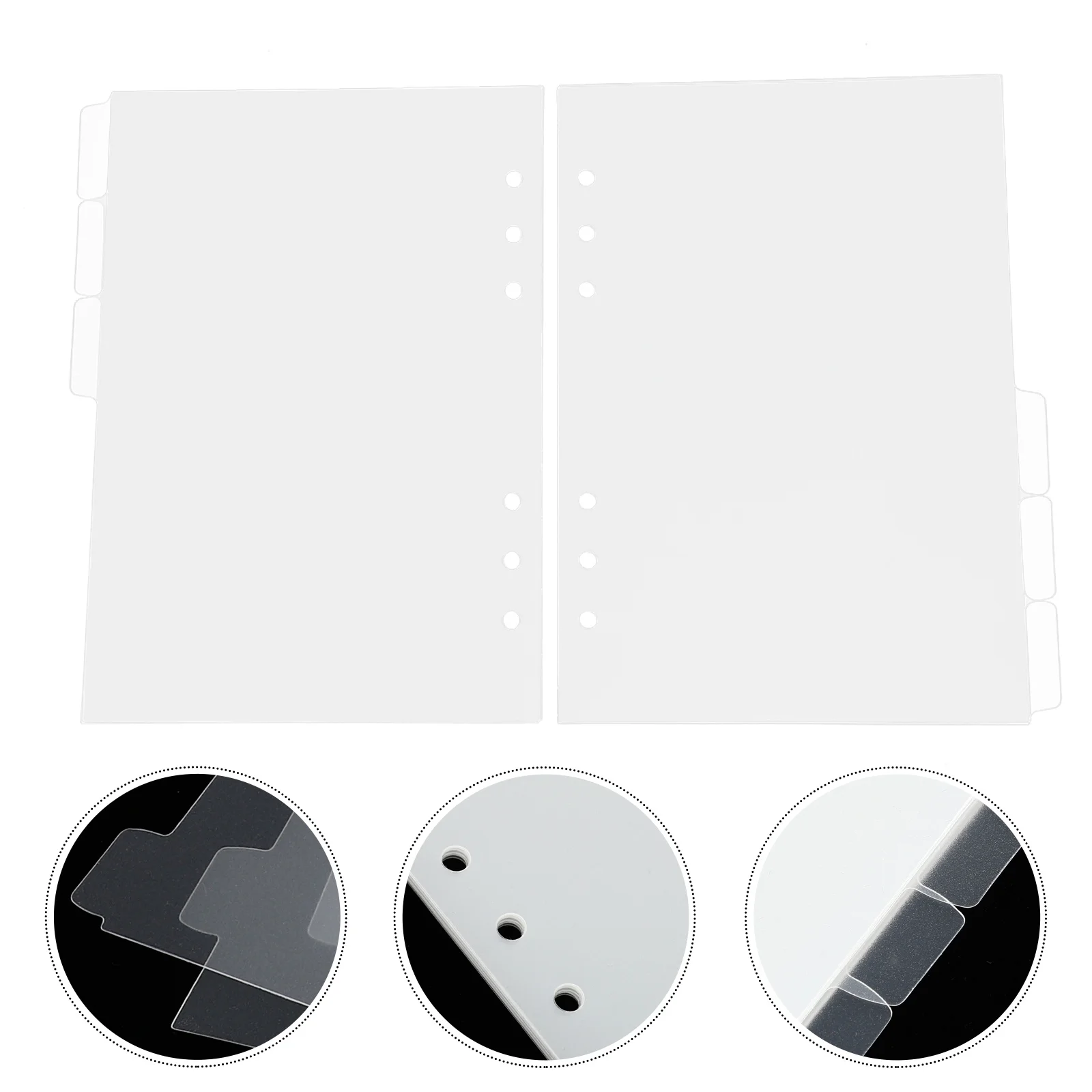 مجموعتان من فواصل علامات التبويب البلاستيكية الشفافة، ملصقات مصنفة لفرز المستندات المفكرة، منظمة حفظ الملفات