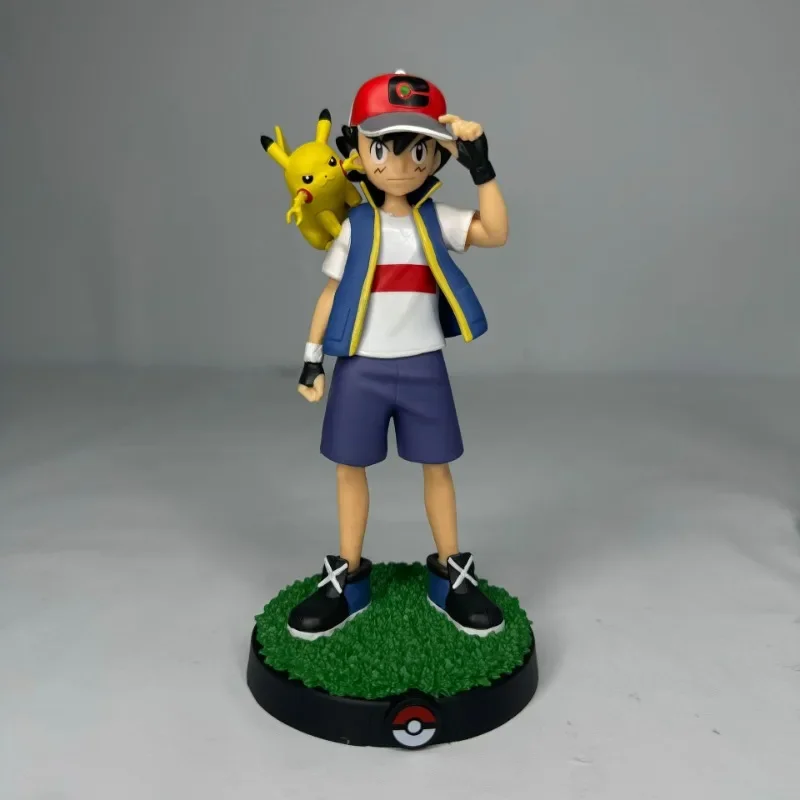 

Pikachus Anime 18cm Ash Ketchum Pikachu Model Room Decoration Ornaments Figurine Collect Toys Gifts