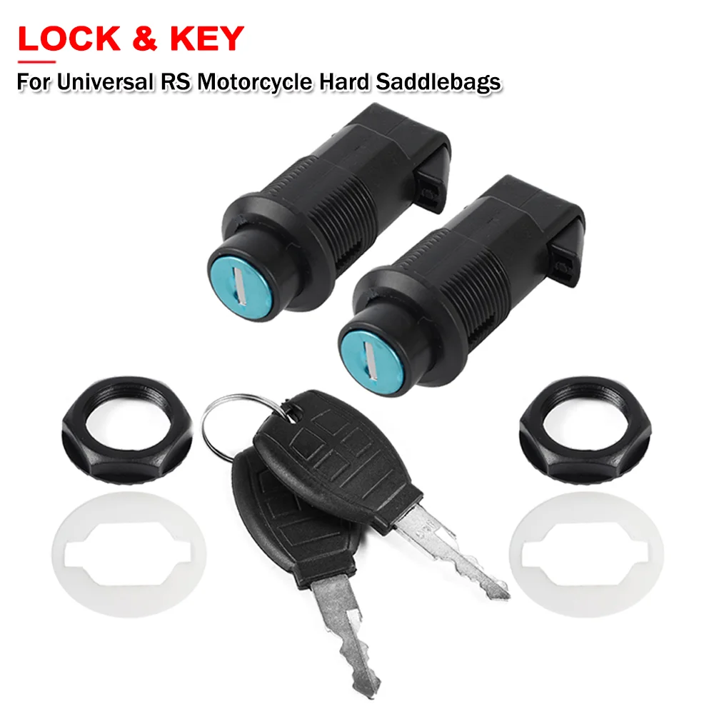 

Motorcycle Saddlebag Lock Set with Keys For Universal RS Motorbike Rear Hard Saddle Bag Security Lock Kits Side Trunk Locks