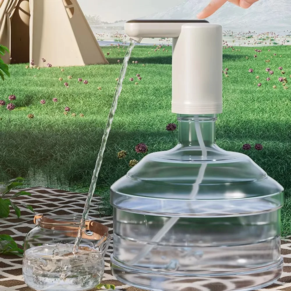 

Double Pumps Design Electric Water Bottle Pump USB Charging Quantitative Gallon Bucket Water Dispenser Rechargeable LED Light