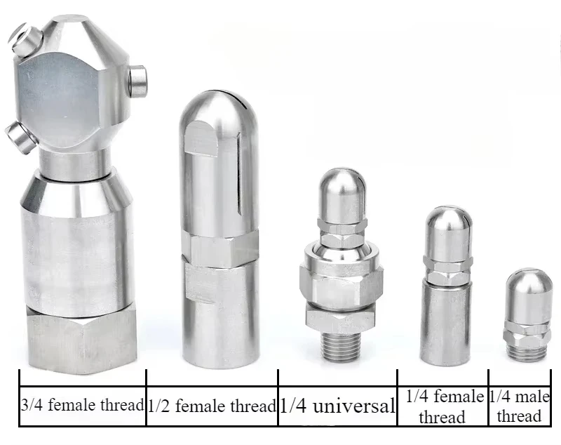 High Quality Stainless Steel Water Bottle Pressure Washer Tank Cleaning High Pressure Rotary Spray Nozzle
