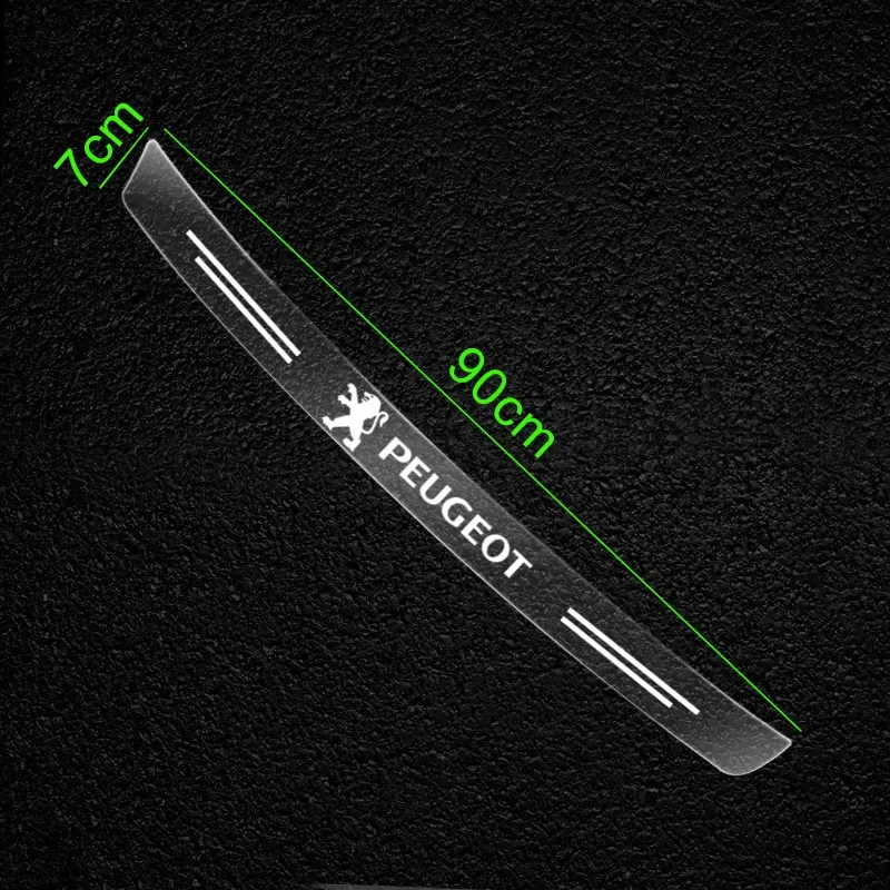 Car Rear Bumper Trunk Load Edge Protector Guard Trim Transparent Caps for Peugeot 307 308 207 407 3008 208 508 2008 5008 4007 view 2