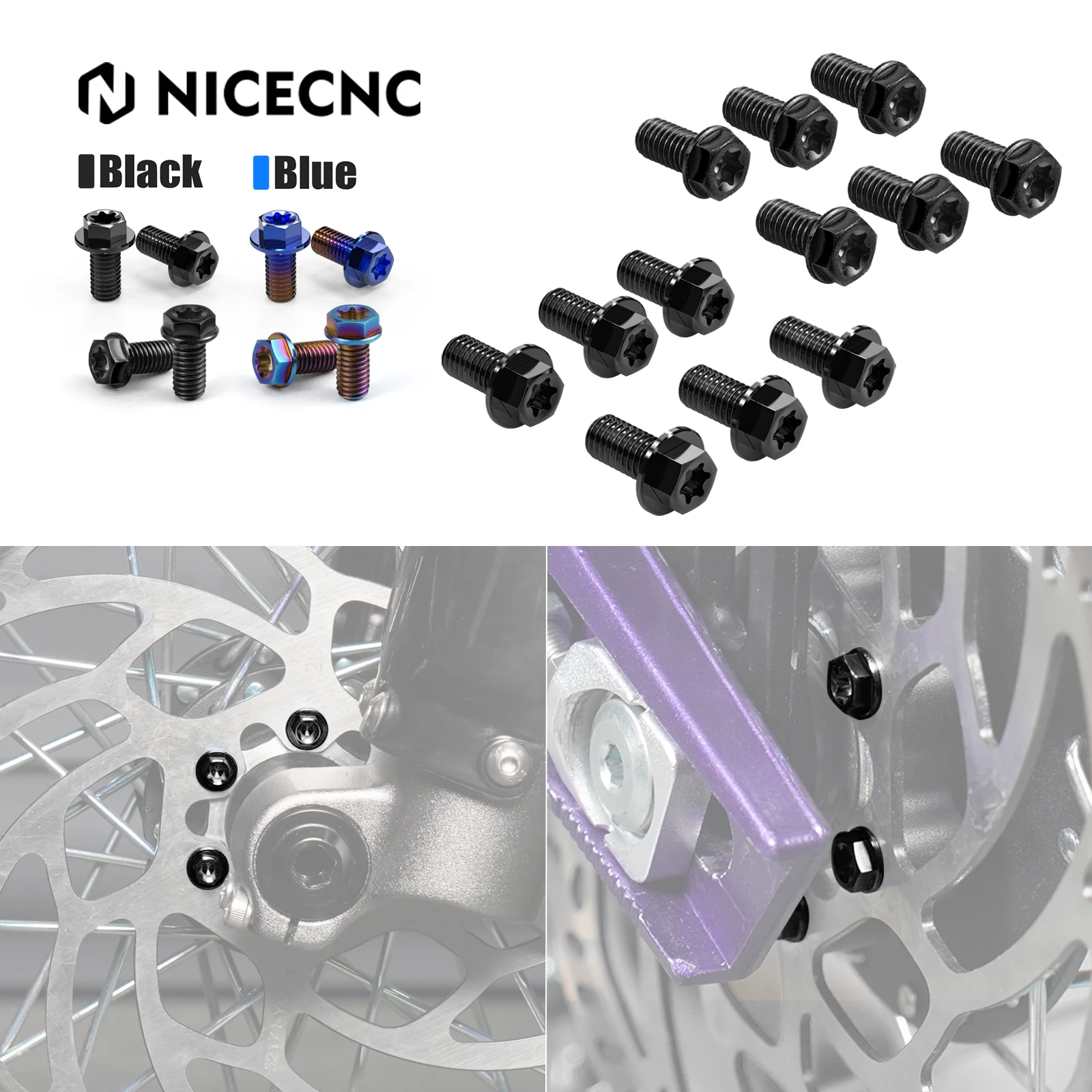 

NICECNC For Sur-Ron light bee X S L1E Segway X160 X260 Surron light bee X S Sur ron M5X10 M6X13 Front Rear Brake Disc Pad Screws