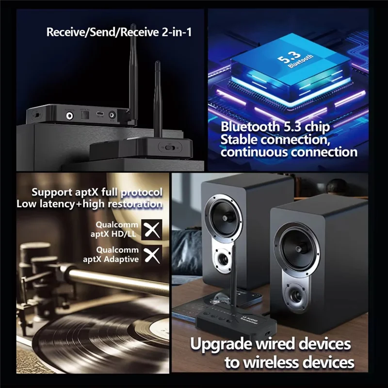 

Audio Adapter LE Audio Transmitter Lossless For TV Speaker Computer High Qualityabgi