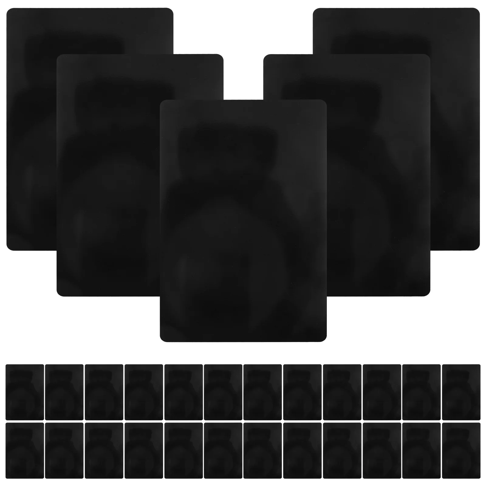 

50 шт. металлические визитные карточки для гравировки пустой алюминиевый сплав черный офис