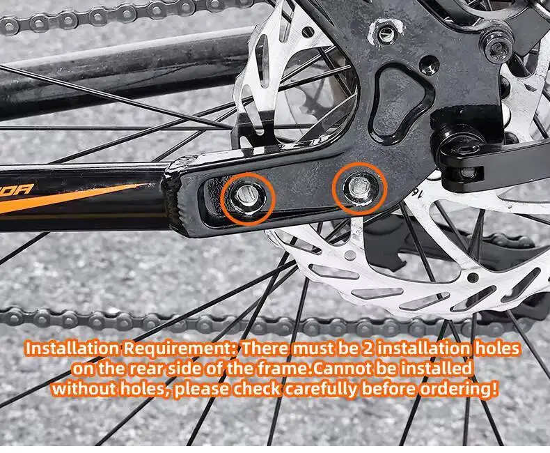 ESLNF Fahrradzubehör Fahrradständer aus bruchsicherer Aluminiumlegierung, verstellbare Länge, anwendbar für Fahrräder – Detail 1