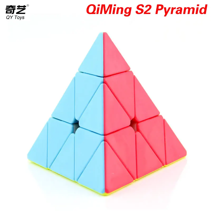 QYTOYS QiMing S2 3x3x3 Pyramid Magic Cube  QY Professional Neo Speed Twisty Puzzle Brain Teasers Antistress Educational Toys