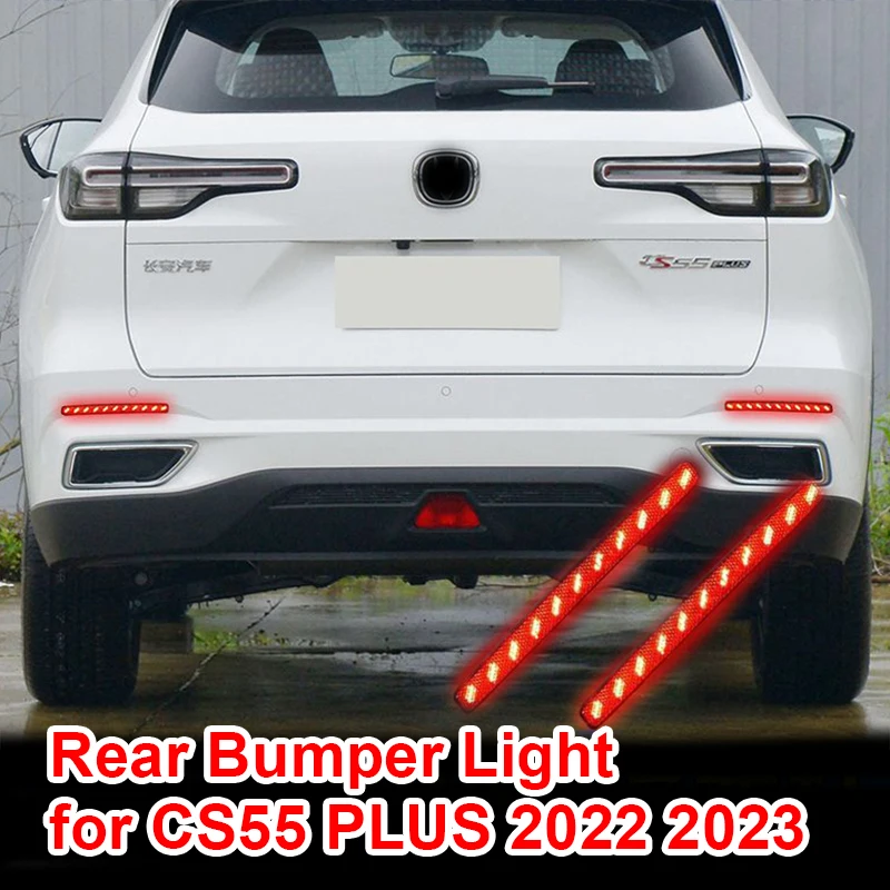 2pcs Rear Bumper Light for Changan CS55 PLUS 2024 2023 Multifunctional Streamer Rear Fog Lights Cs55plus Streaming Direction