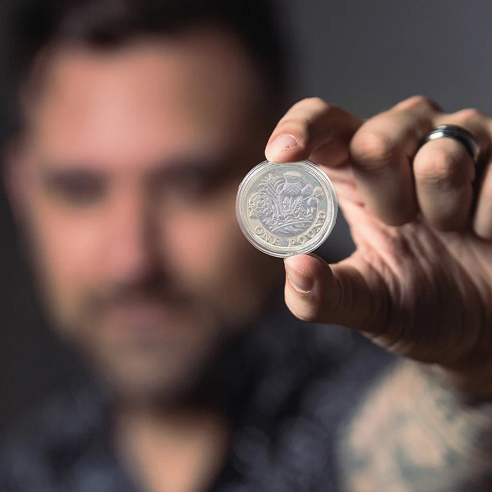 100pcs Coin Collection Box Clear Material Protective Organizer Storage Case for Collectors Key Safe Keeper