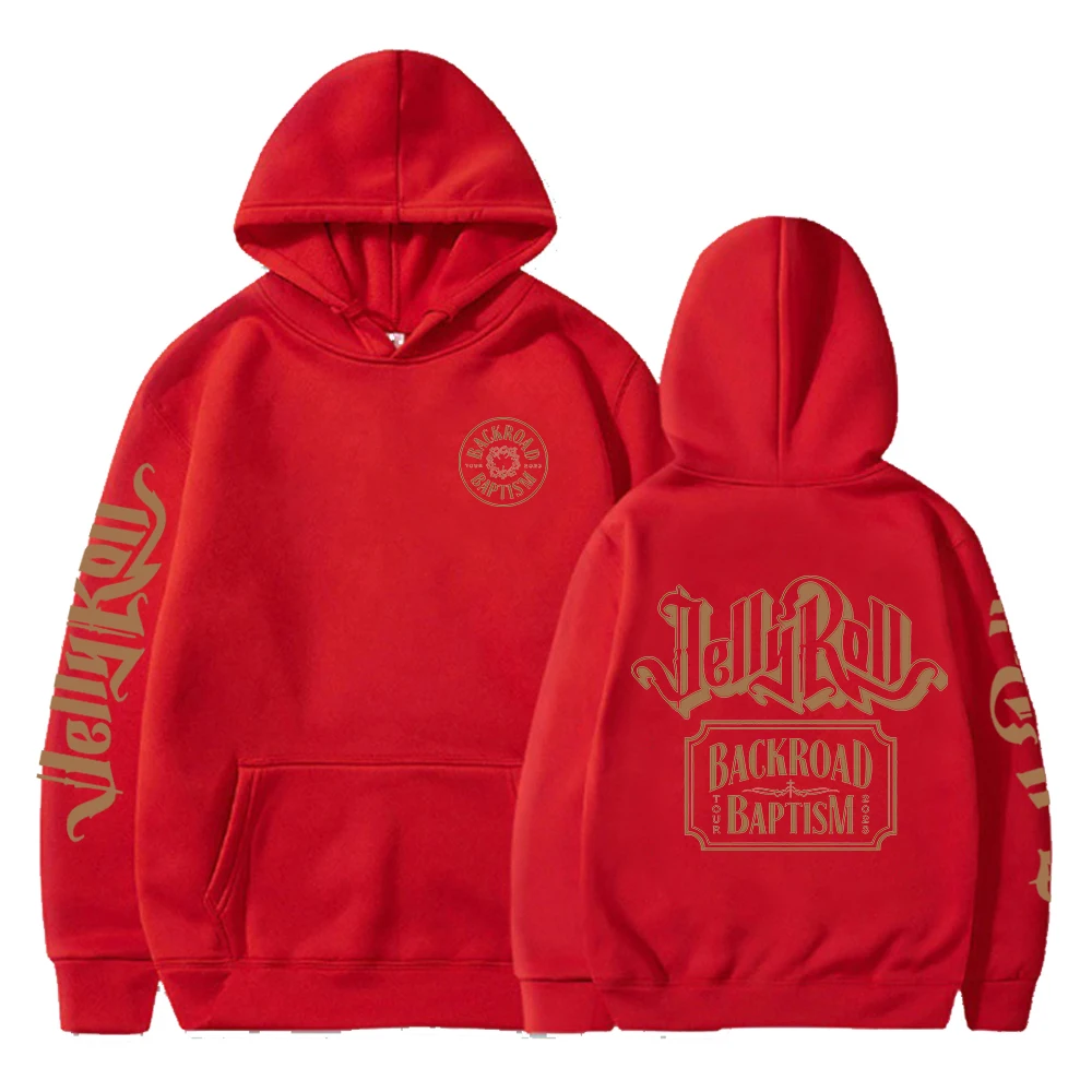 Jelly Roll-Sweat à capuche de baptême Backroad pour hommes et femmes, Streetwear à manches longues, Sweat à capuche Hip Hop, Vêtements World Tour, 2023