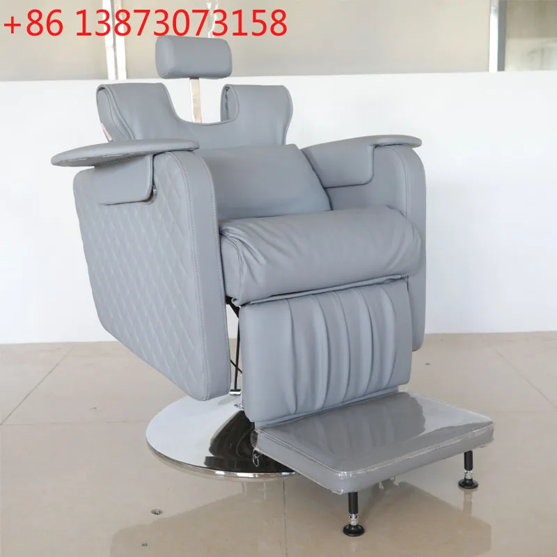 

High-end electric barber chair can lie down for hair salon special barbershop perm and dye chair lift and fold down beauty salon