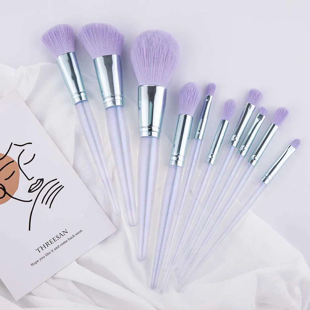 10-częściowe narzędzia do makijażu oczu i twarzy Domowe sztuczne włókno akrylowe Beauty