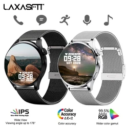 New Man Smartwatch GT5 Bluetooth Call Information Reminder Steps Calories Tracking Heart Rate Monitoring Round Smart Watch