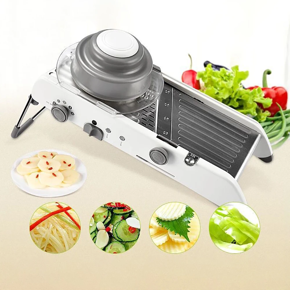 

18 Types Adjustable Mandoline Slicer Stainless Steel Vegetable Potato Grater Adjustable Thickness Food Cutter Slicer Dicer Tools