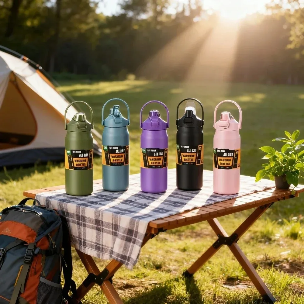 

Large Capacity 304 Stainless Steel Insulated Water Bottle Dual Lids Thermos Best Selling for Sports Outdoor