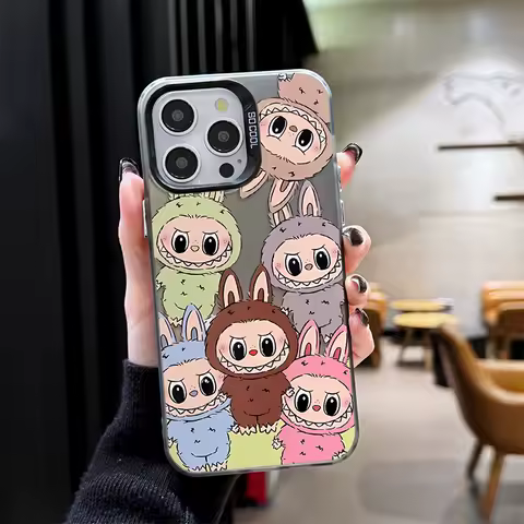 Hard Phone Case for Samsung Galaxy S25 Ultra S24 S23 Plus S22 S21 FE A56 A36 A26 5G A16 A06 4G Note 20 Cute Cartoon Labubu Cover