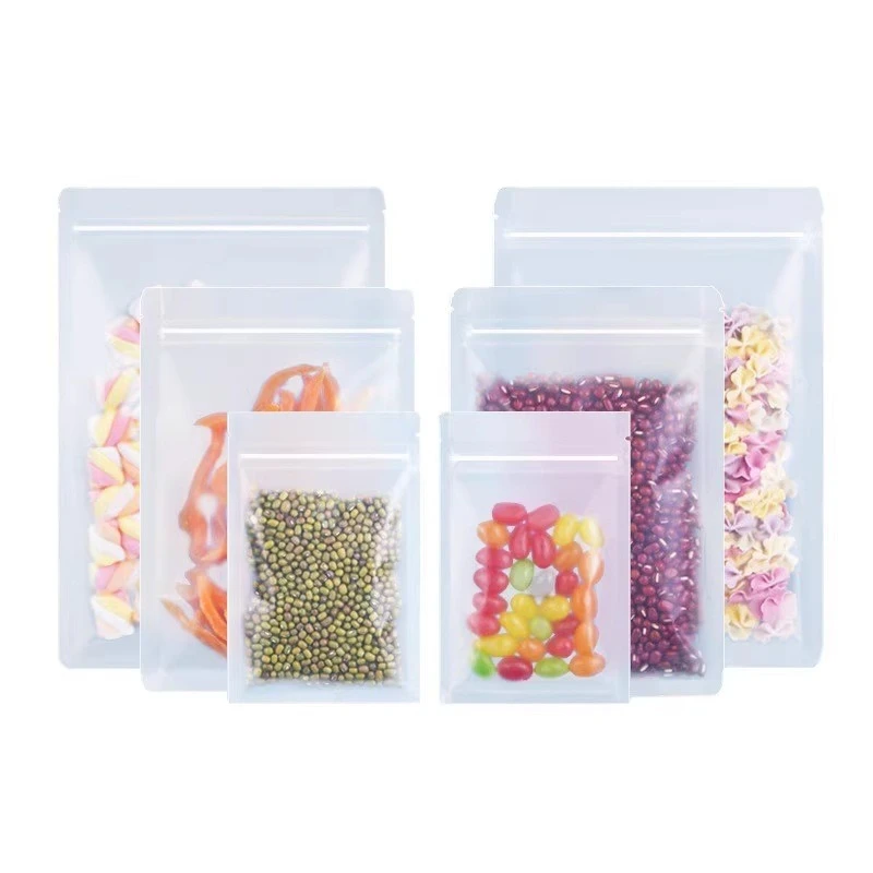 10 Stück mattierte Reißverschlussbeutel aus Kunststoff, verdickter, wiederverschließbarer Polybeutel für Nüsse, Trockenfrüchte, Snacks, Blumentee-Organisationspaket