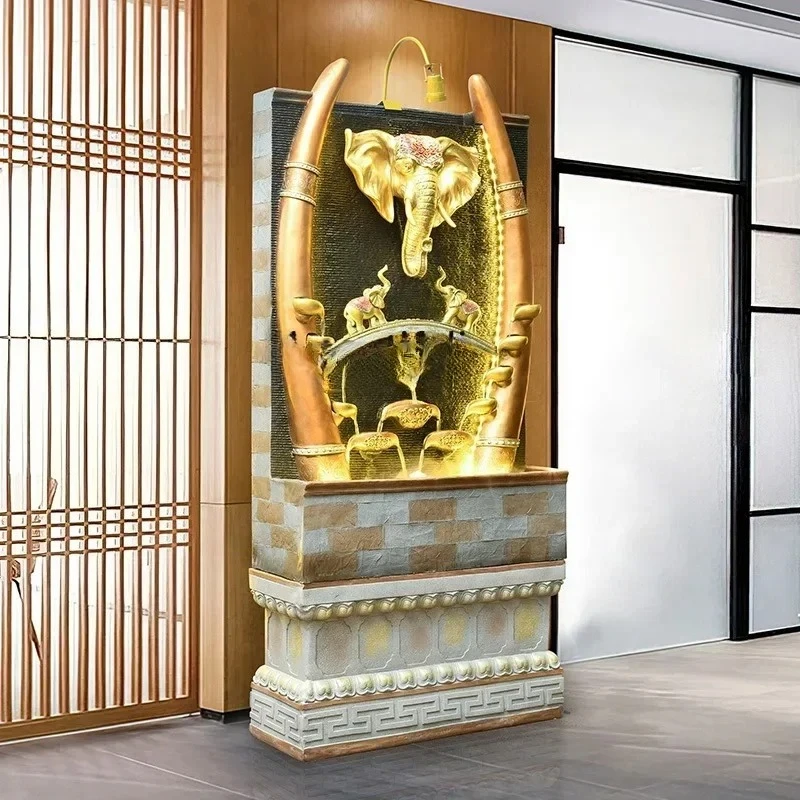 

ltWater curtain wall, flowing water lucky ornaments, living room entrance floor fountain circulating water landscape company
