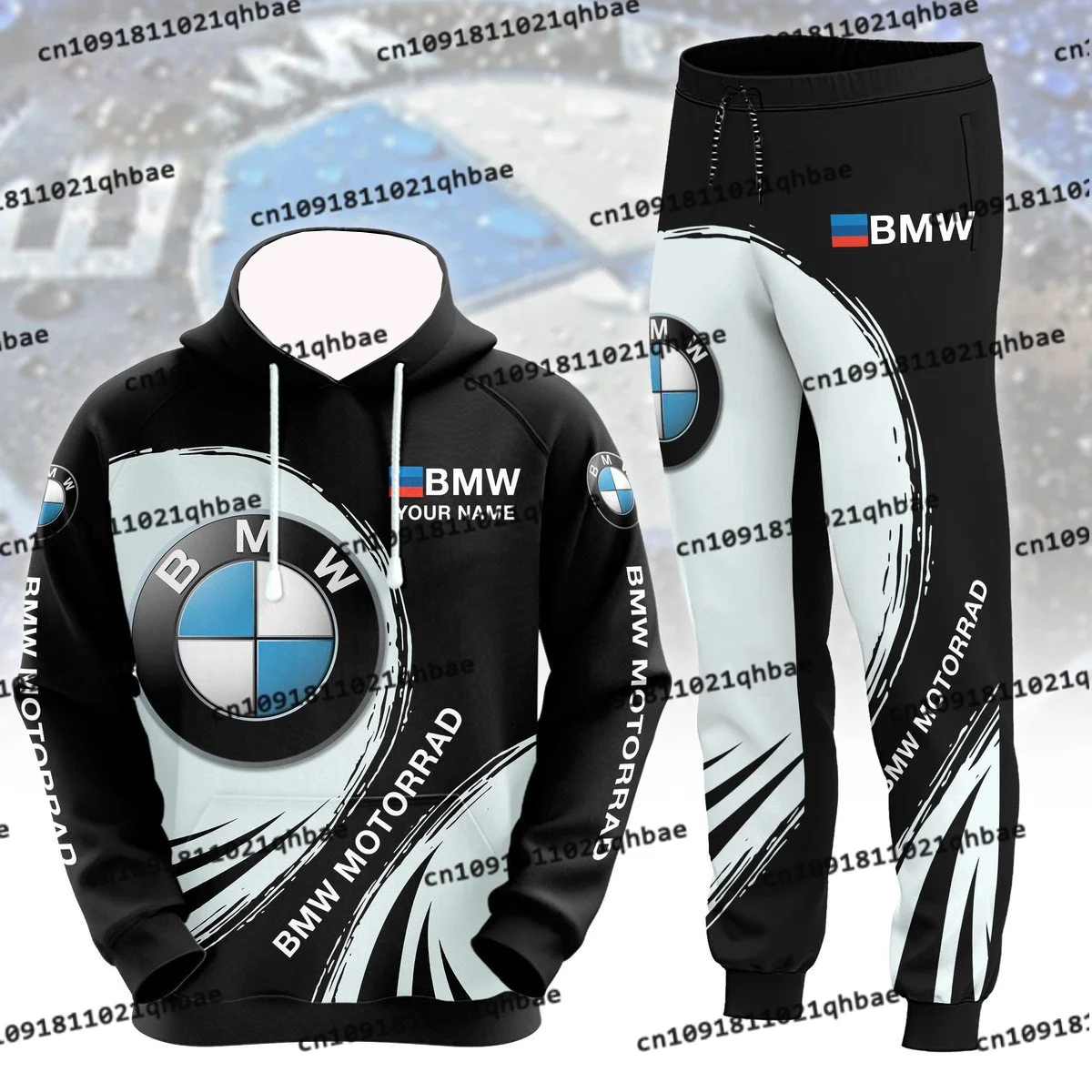 

2025 New Bmw High End Fashion Leisure Sports Set Men's And Women's Racing Long Sleeved Pants Set Outdoor Running Leisure Set ﻿