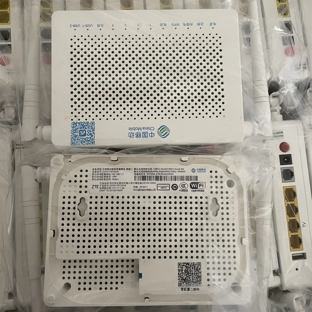 GPON ONT F673AV9 ou F673AV9A, 4GE LAN + 2.4G et 5G WIFI GPON ONU sans boîtier FTTH