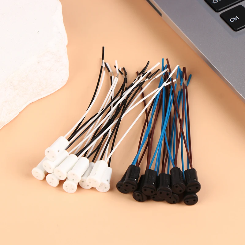 

10 шт. G4 цоколь для лампы, проводной адаптер с проводом 10 см/20 см, держатель лампы G4 для светодиодных хрустальных головок, лампочка, галогенная лампа